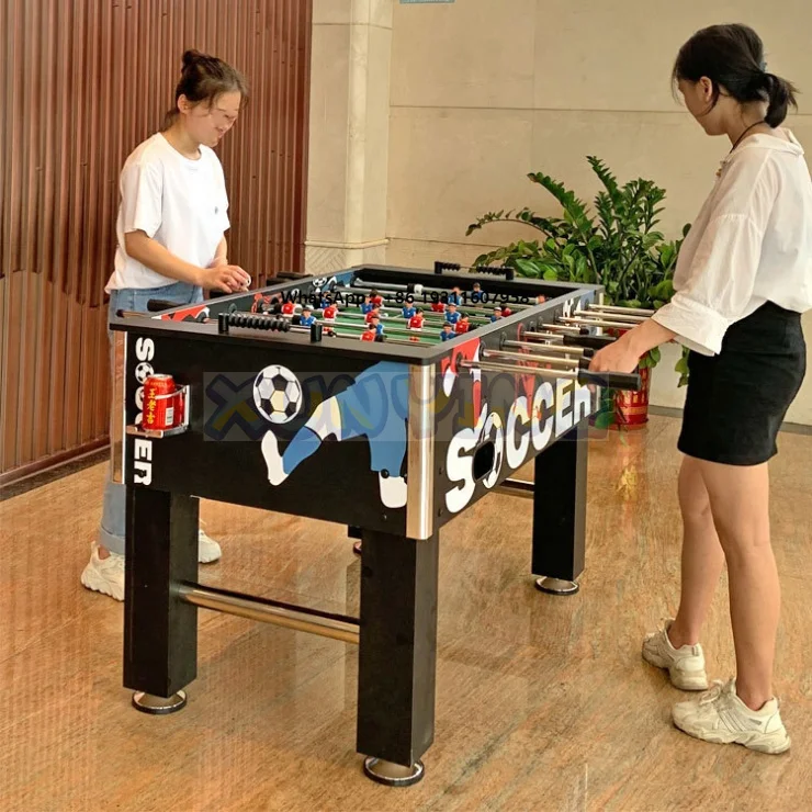 

Xunying Colorful Printed Factory Price 5FT Foosball Game Table Indoor Recreational Hand Play Soccer Ball Table Kicker Table Game