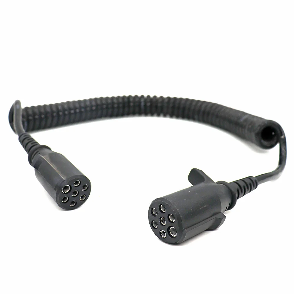 

Тип N 7-контактный спиральный кабель для прицепа, 24 В, сверхмощная катушка, электрический провод, 4,6 м, рабочий, макс. 6 м для буксировки грузовиков-фургонов