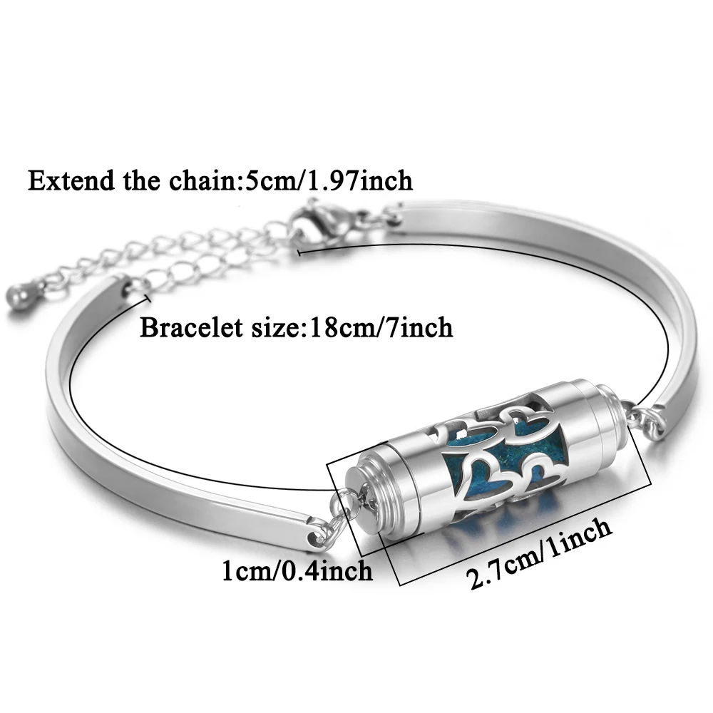 Braccialetti con medaglione per gioielli con aroma in acciaio inossidabile Bracciale per donna Uomo Bracciale con diffusore per aromaterapia Bracciale con oli essenziali per profumo