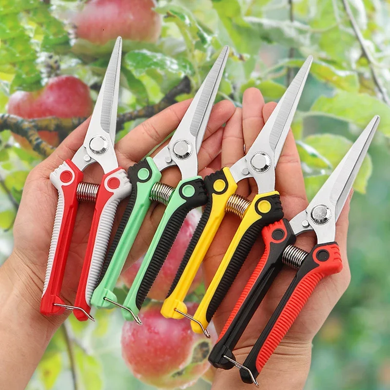 Gardening Pruning Shears Garden Tools Sharp Nosed Shears Orchard Fruit Picking Branch Cutting Floral Shears Farm Household Tools