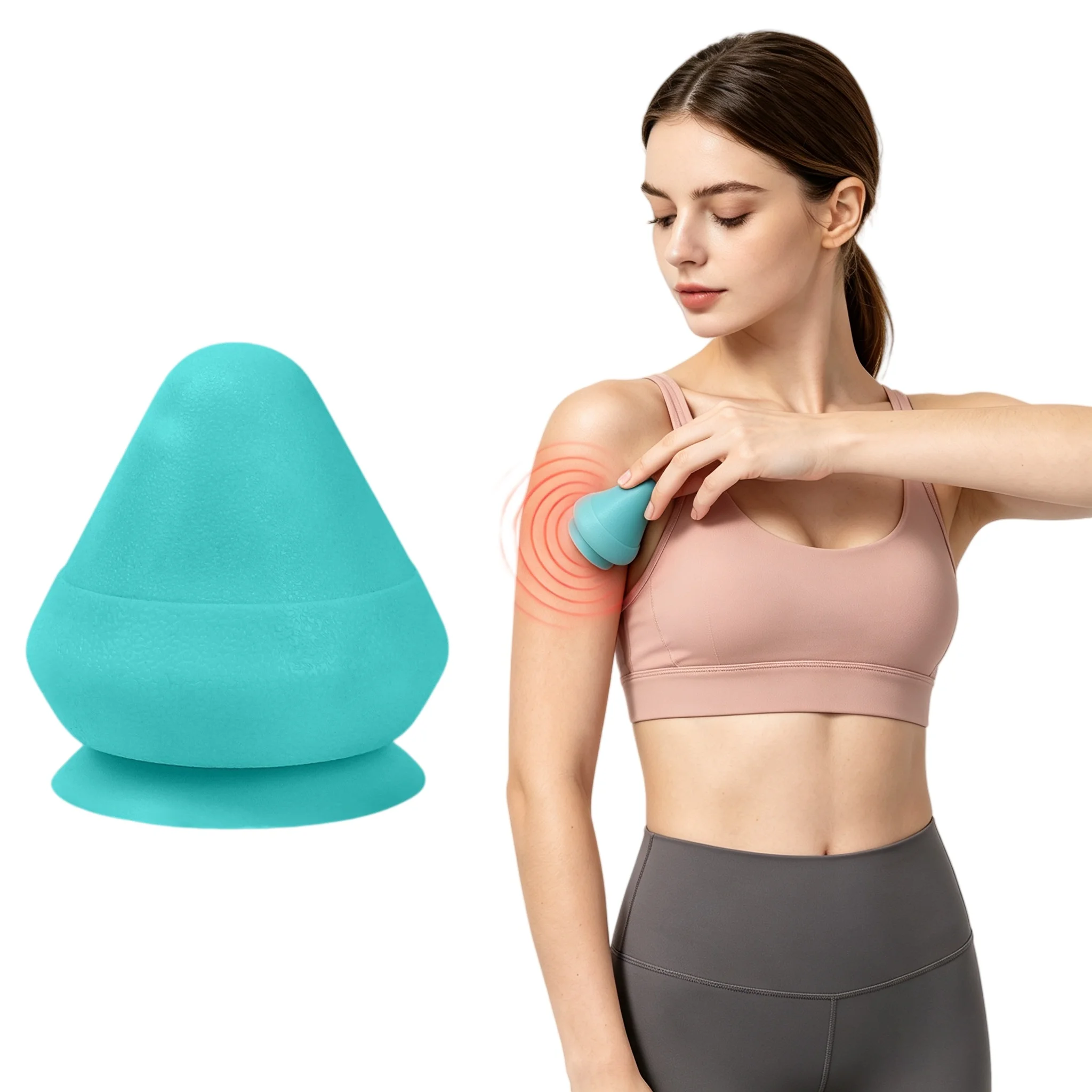 Silicone Suction‑Cup Fascia Massage Cone for Full‑Body Acupoint Massage Soles, Waist, Back, Shoulders Neck