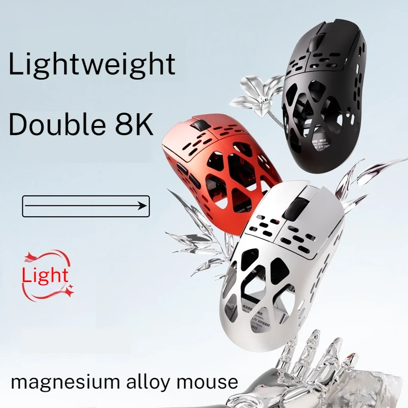 Am3 Max Mouse With Three Modes Of Connection Made Of Magnesium Aluminum Alloy Material Dpi Adjustable Suitable For Most Devices
