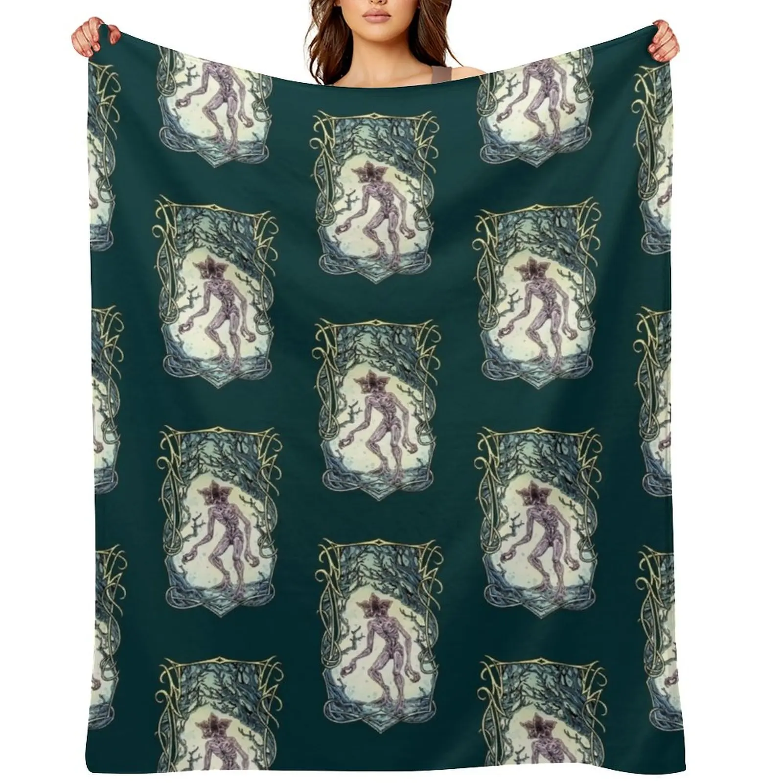 

Demogorgon Throw Blanket Single Luxury Thicken Flannels Sleeping Bag Blankets