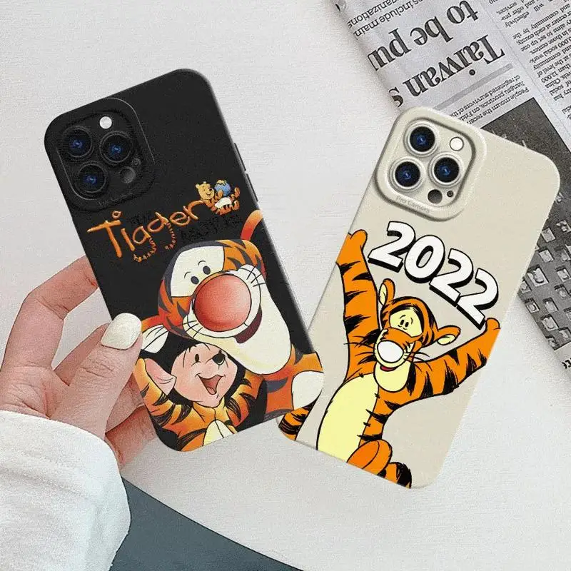 Disney Tigger Cover Phone Case for Apple iPhone 13 15  Pro Max 14 13 Pro 11 12 14 Plus Silicone Soft TPU