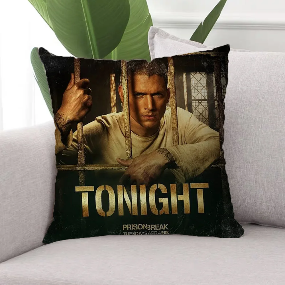 Home Decor P-Prison Break Fan Gifts Cover for Pillow Cases Decorative Bed Pillowcases Cushion Cover 50x50 Pillowcase 45*45