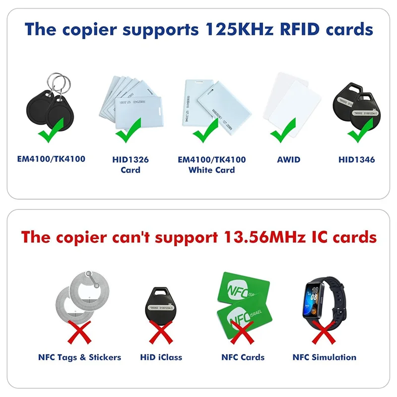 

N93R Ручной идентификационный копир 125 кГц RFID-считыватель Писатель Дубликатор Ручной RFID-копировальный аппарат, используемый для T5577 или EM4305