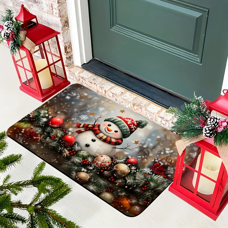 Festive Fall Season Motif Floor Rug Decorative Non Slip Door Mat Versatile Decor For Restaurant Gym Dance Studio