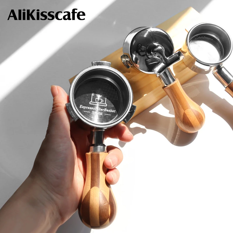 Coffee Bottomless Portafilter Naked 51mm Double Spout For Delonghi 685 9335 220 Homix Espresso Machine Barista Tools Accessories
