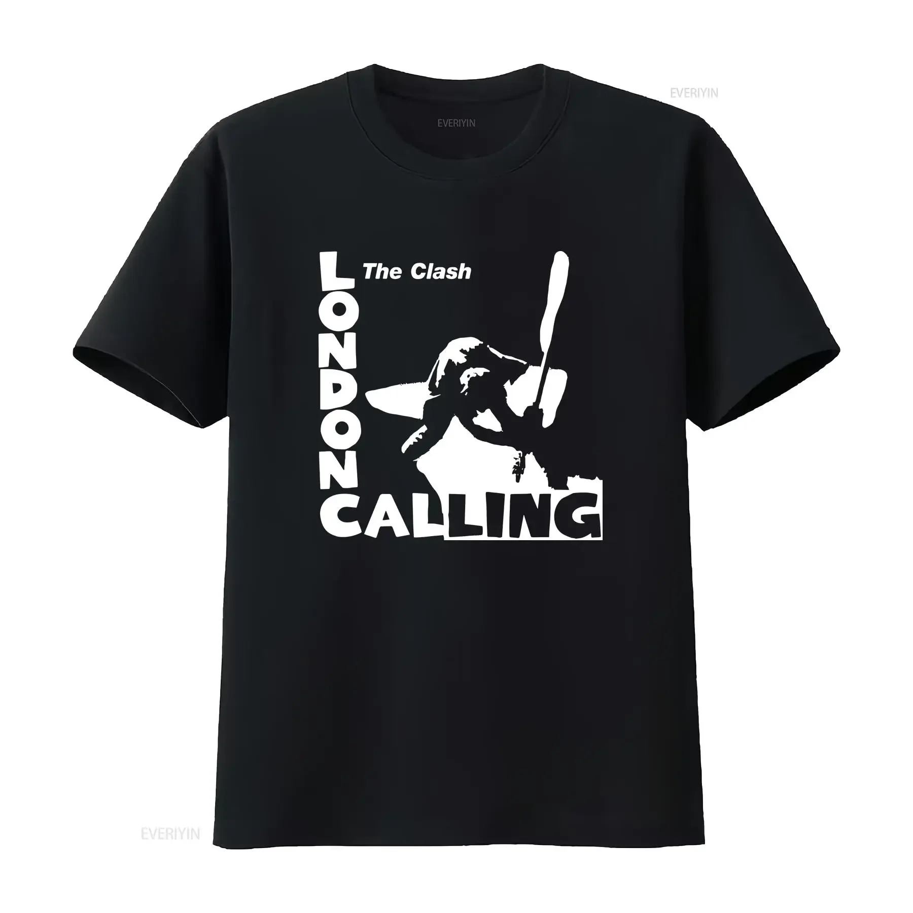 The Clash London Calling Punk Rock Band T Shirt Black S 3XL vintage Washed Comfortable Stylish streetwear Casual Breathable
