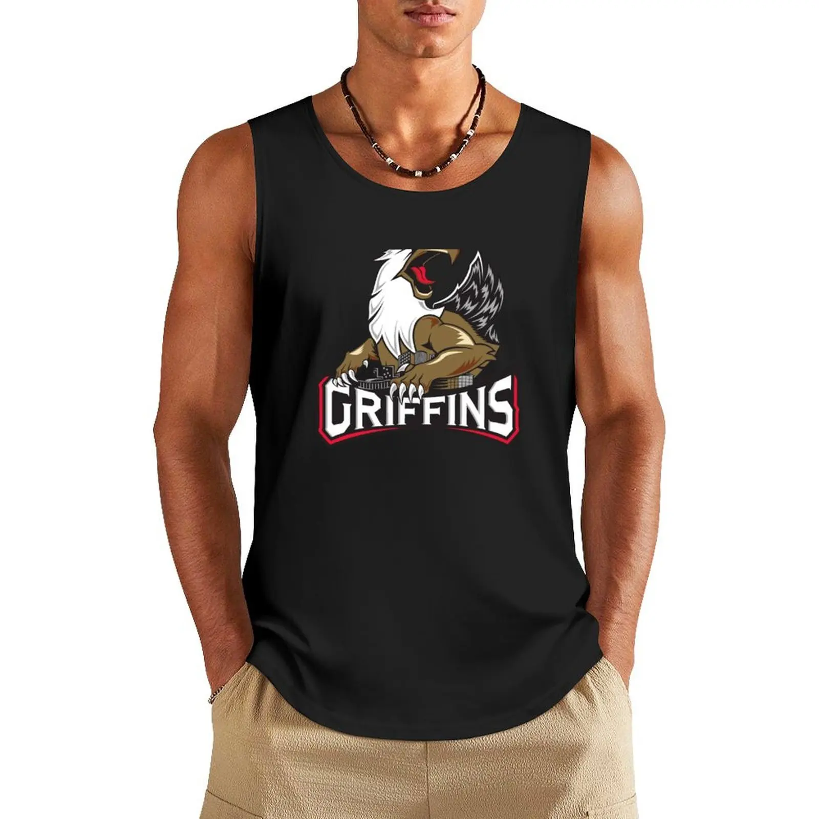 Griffins-Logo Tank Top sleeveless shirt man T-shirt man men clothing