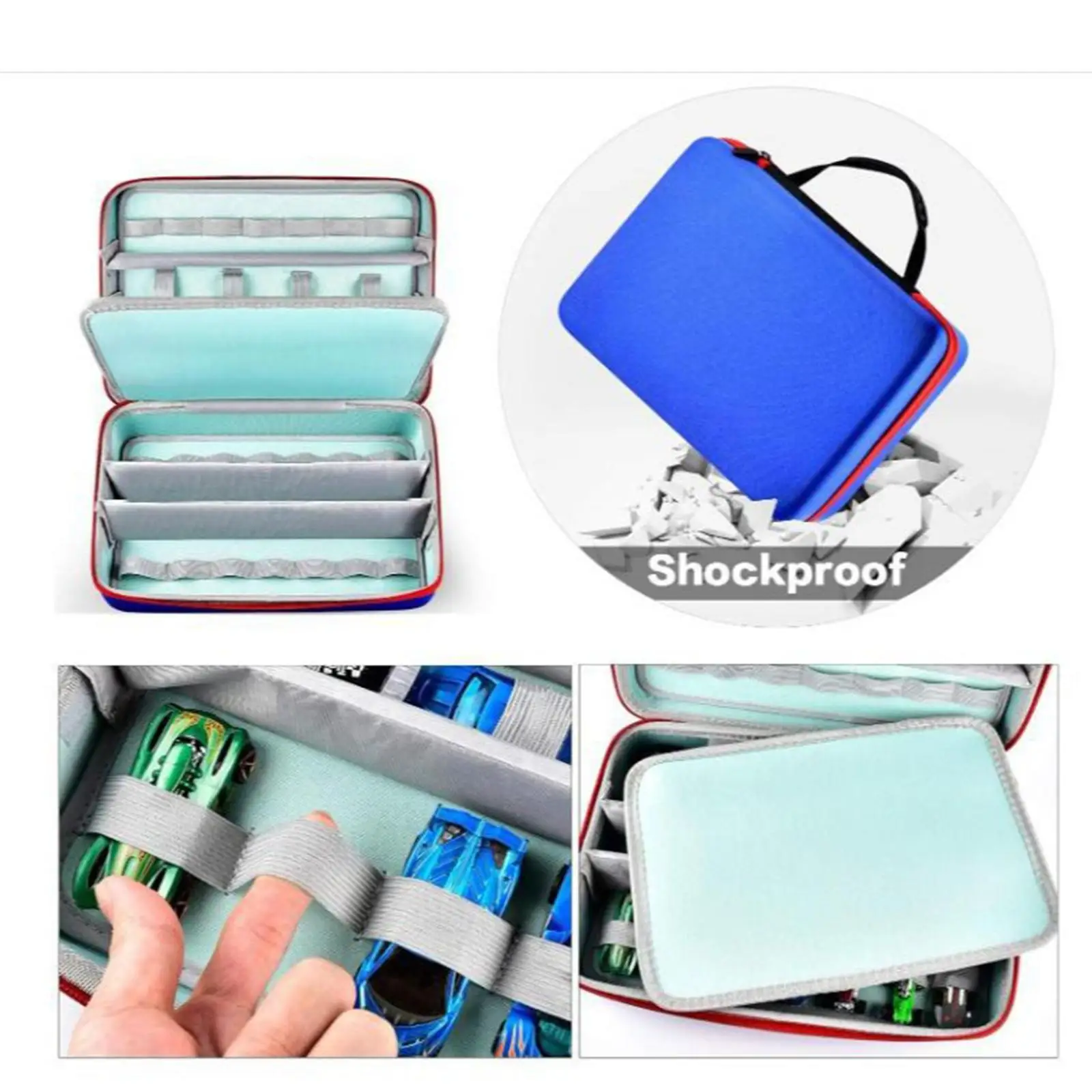 Toy Car Organizer Case Storage Tote for Miniature Diecast Cars 36 Slots Portable Travel Bag with Handle for Boys Adults