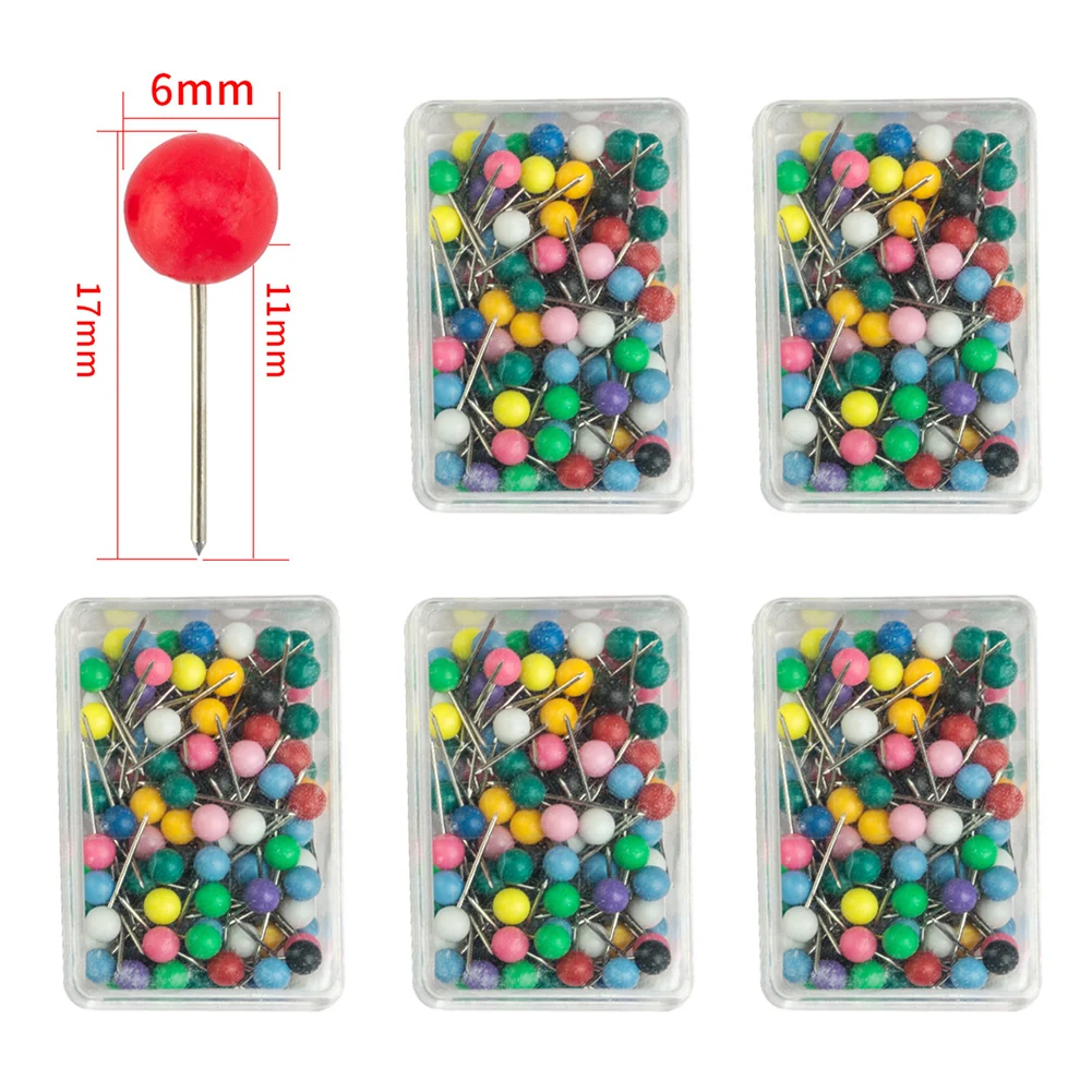 

500pcs Rig Safe Spare Pins Carp Fishing Rigs Box Line Winder Pin Round Head Big PinRound Head Fishing Thumbtack Accessories