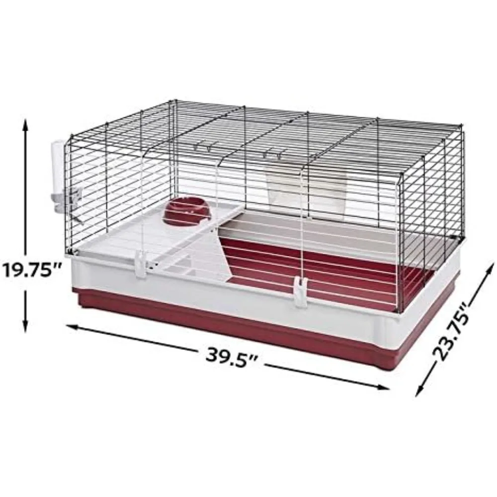 Imagem -02 - Deluxe Rabbit Home Gaiola para Coelhos 395 l x 2375 l x 1975 h Polegadas Marrom Branco 158