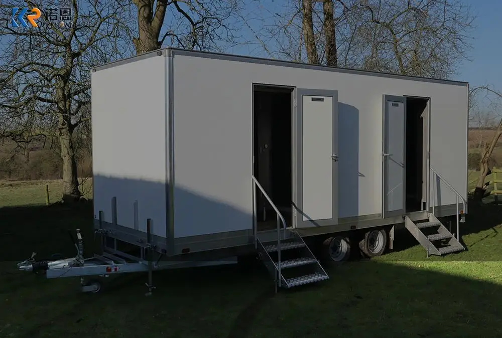 في الهواء الطلق 8 محطات المحمول مرحاض مقطورة VIP فاخرة مرحاض مقطورة المنازل الجاهزة مع دش