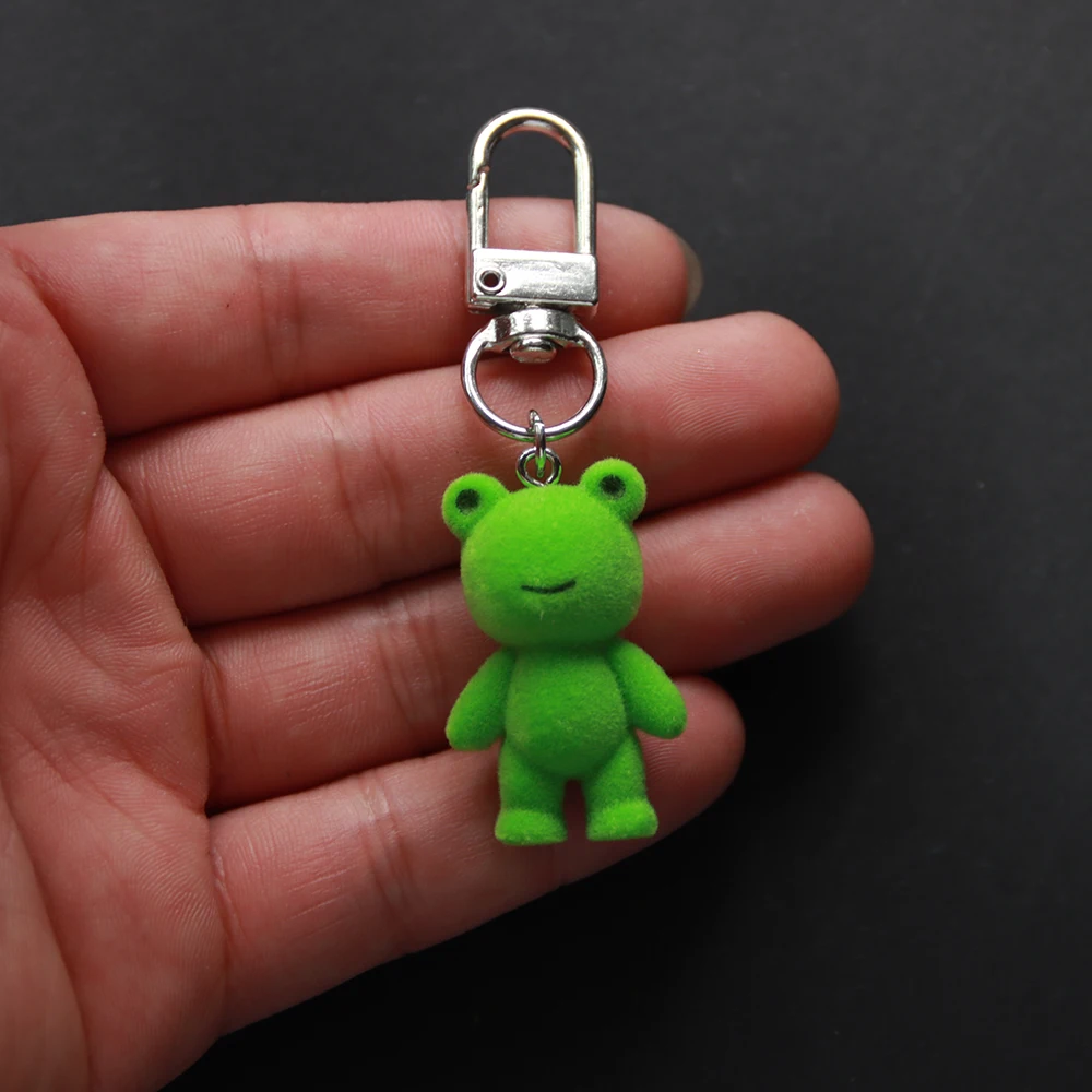 Pendentif Grenouille Kawaii 3D Moelleux Flocage Animal Breloques, Poupées Miniatures, Porte-clés, Collier Pendentif DIY, Fabrication de Bijoux, 30 Pcs