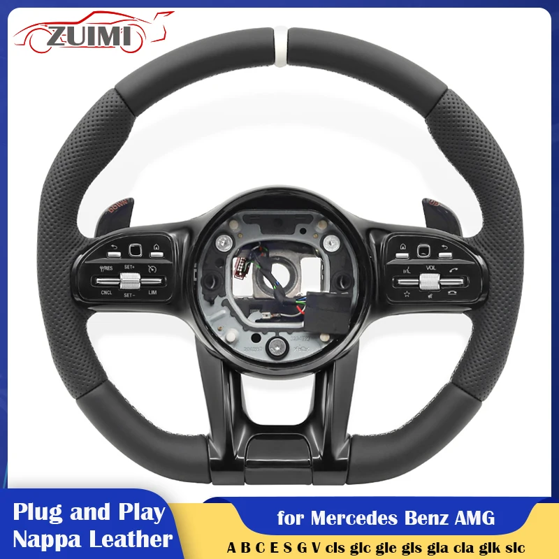 Car Steering Wheel for Mercedes-Benz AMG W204 W205 W209 W213 W218 W177 W463 W464 W447 GLE CLA S350d G63 e53 S560 E300d E400 C63s