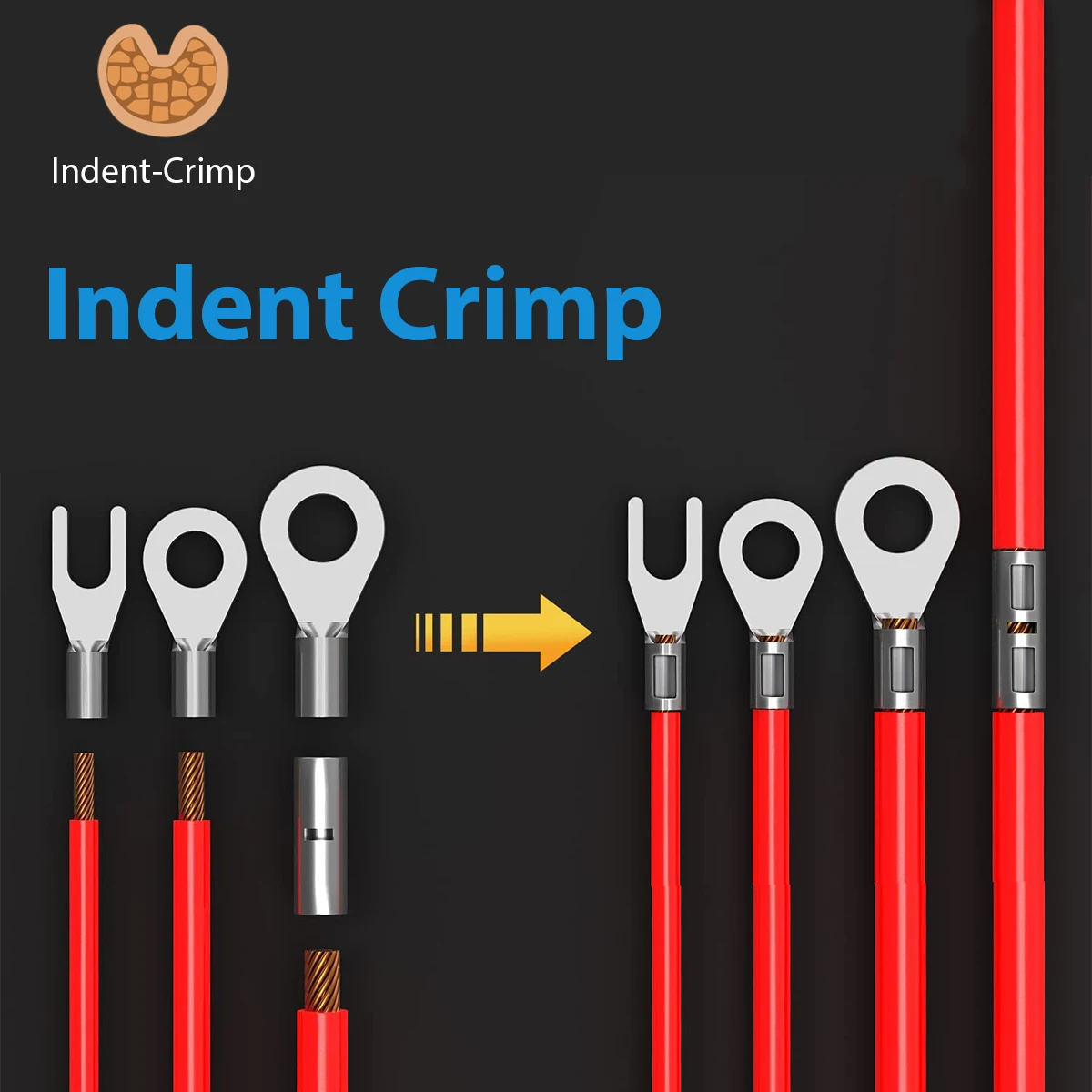 IWS-6/8/16/38 crimper plier Ratchet Crimping Tool  for Non-Insulated Terminals 1.25-38MM² Polished Jaw Pressure regulating de