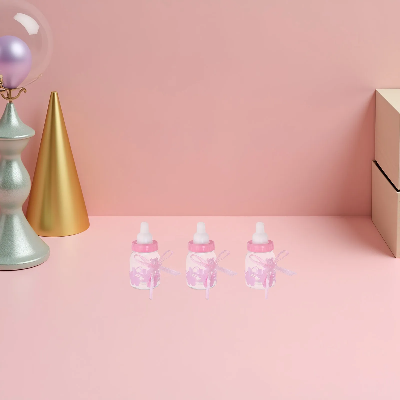 

12Pcs Transparent Baby Bottle Candy Jars Celebration Favors for Baby Shower Birthday Party Decorations Refillable Small Treat