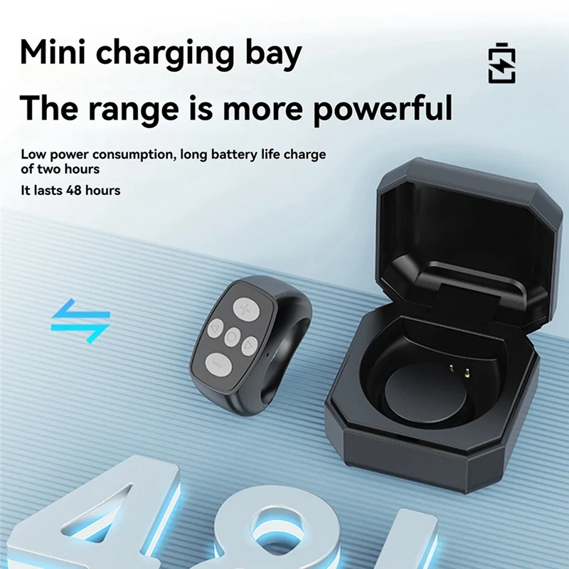 【NEU】Ring Handy Bluetooth Fernbedienung Mini Ladehülle Kamera Fernauslöser für Fernbedienung E-Book Seite drehen C