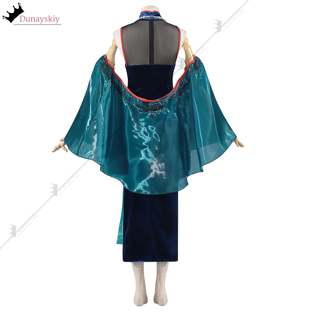 لعبة الطريق إلى أي مكان كابيرنت تأثيري حلي النمط الصيني شيونغسام فستان ريترو فستان كابيرنيت لعب الأدوار شعر مستعار الأحذية الدعاوى 3xl