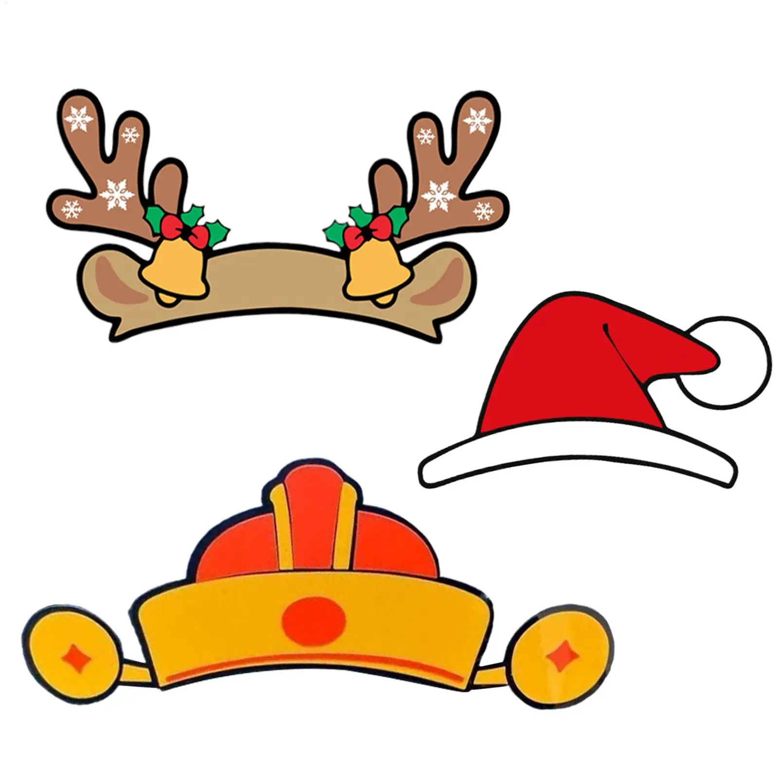 Christmas Car Emblem Sticker For Tesla Model 3 / Y Waterproof Self-Adhesive Santa Hat Decal Holiday Supplies Automotive Decals