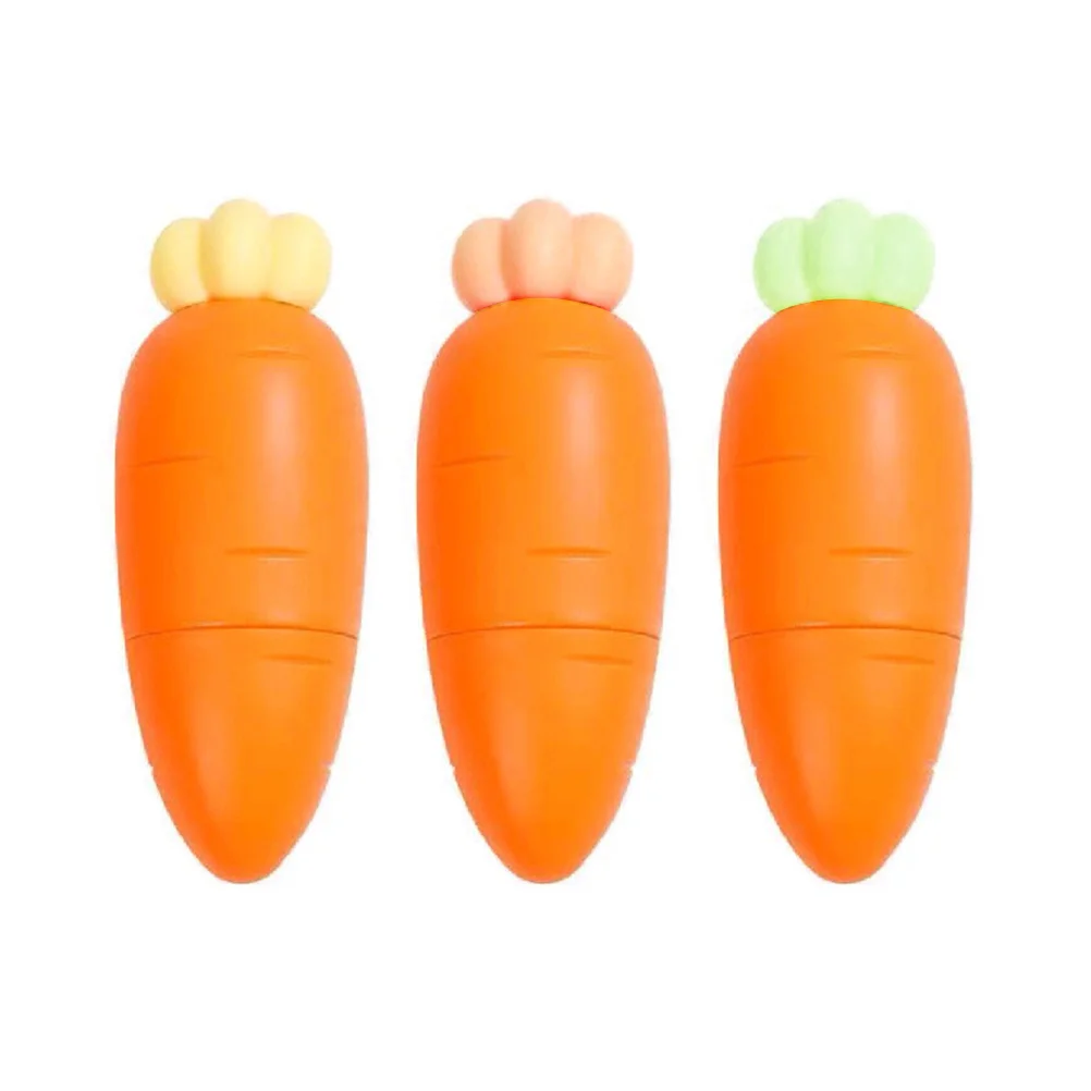 

3Pcs Mini Highlighters Fluorescent Pens Carrot Shaped Colored Markers Portable Smooth Writing No Ink Leakage for Students Office