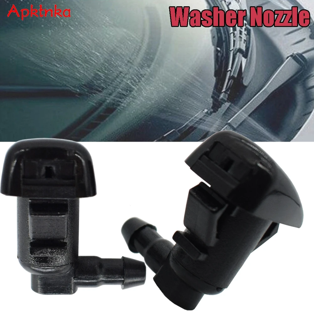 Apktnka 2x Front Windshield Wiper Blade Washer Spray Nozzle Jet For Dodge Challenger Charger Chrysler 300 2011-2018 OE#5182327AA