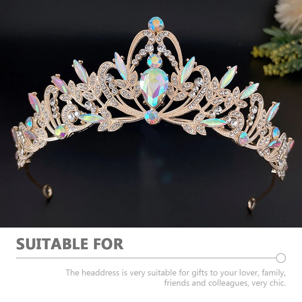 

Crown Tiara Hair Accessories Bridal Headbands Wedding Green Decorations Kids Headdress Girls Tiaras Crowns ElegantVintage Style