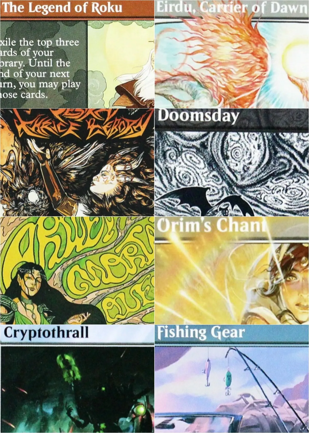 

Holo Fishing Gear/Doomsday/Cryptothrall/Ozai,the Phoenix King Magical Proxy Cards Top Quality Gathering Board Game Trading Cards