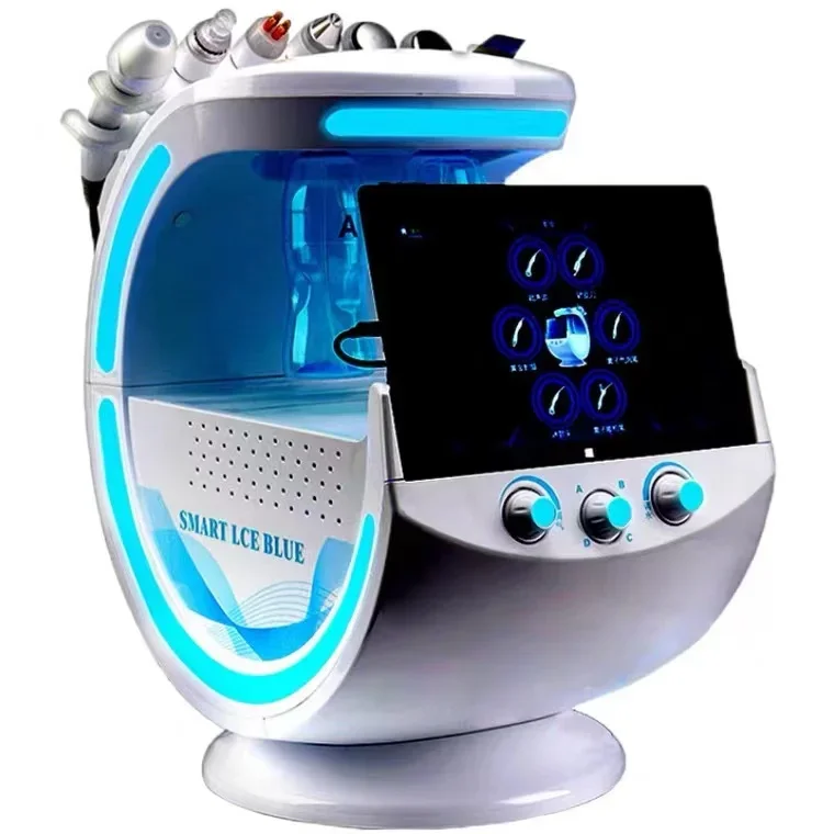 portable facial peeling trends intelligent ice blue microdermabrasion hydro-facial machine skin scanner analyzer