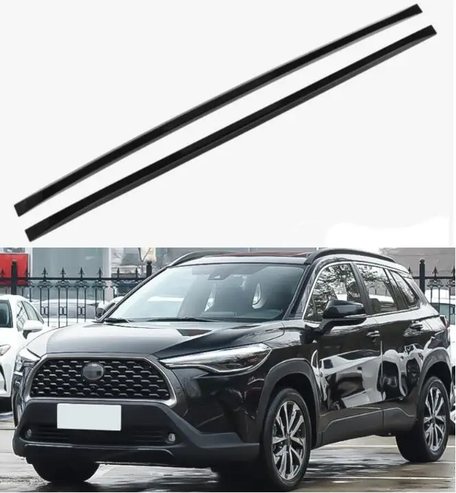 For Toyota Corolla Cross 2021 2022 2023 ABS Chrome Roof Rack Rails Bar Luggage Carrier Bars top Cross bar Rack