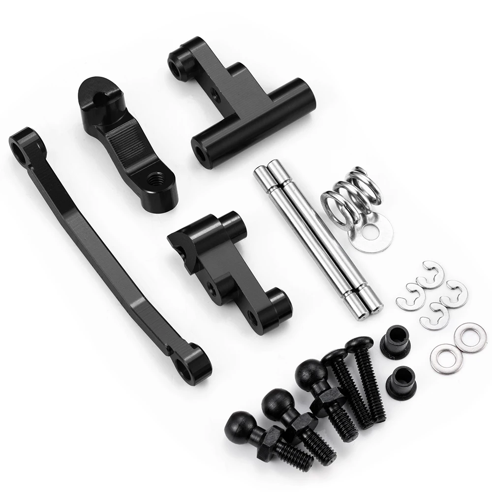 MIBIDAO Steering Kit Ajustable Steering Assembly For 1/18 Traxxas Latrax Teton RC Car Parts