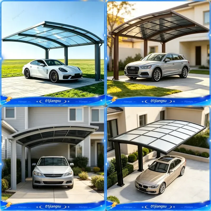 Aluminum Car Canopy Outdoor Carport Durable Metal Parking Shelter Waterproof Sunshade High Cost Performance Garage Tent Cover