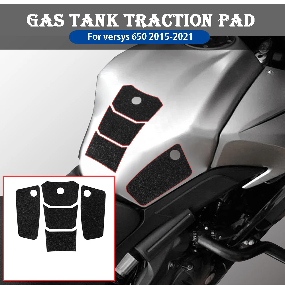 

For Kawasaki Versys 650 KLE650 2015-2021 Motorcycle Accessorie Anti Slip Fuel Tank Pads Gas Knee Grip Traction Sticker Protector