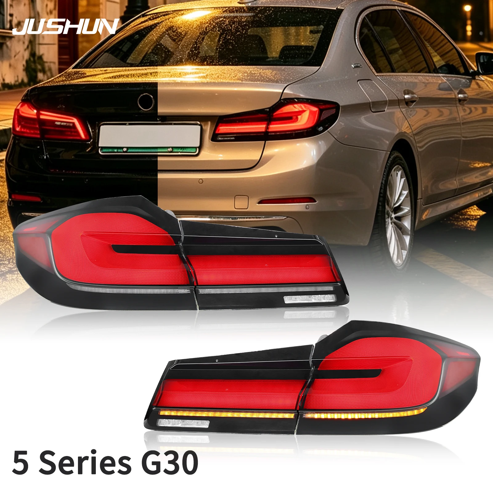 Car Upgrade LED Taillights for BMW G30 G38 2018-2020 Tail Lamps Assemblies DRL Dynamic Brake Reverse Turn Signal Lamp