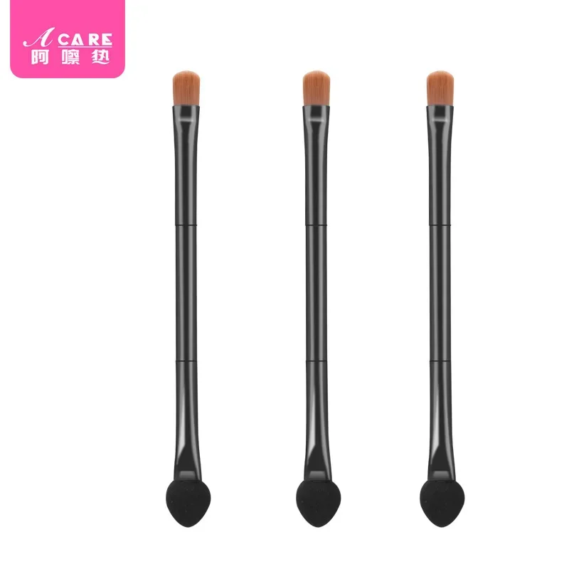 DX01/Lidschattenpinsel/Doppelkopf/B1PQ0-Lidschattenstift Schwamm Doppelköpfiger Augen-Make-up-Pinsel Make-up-Tools Compa