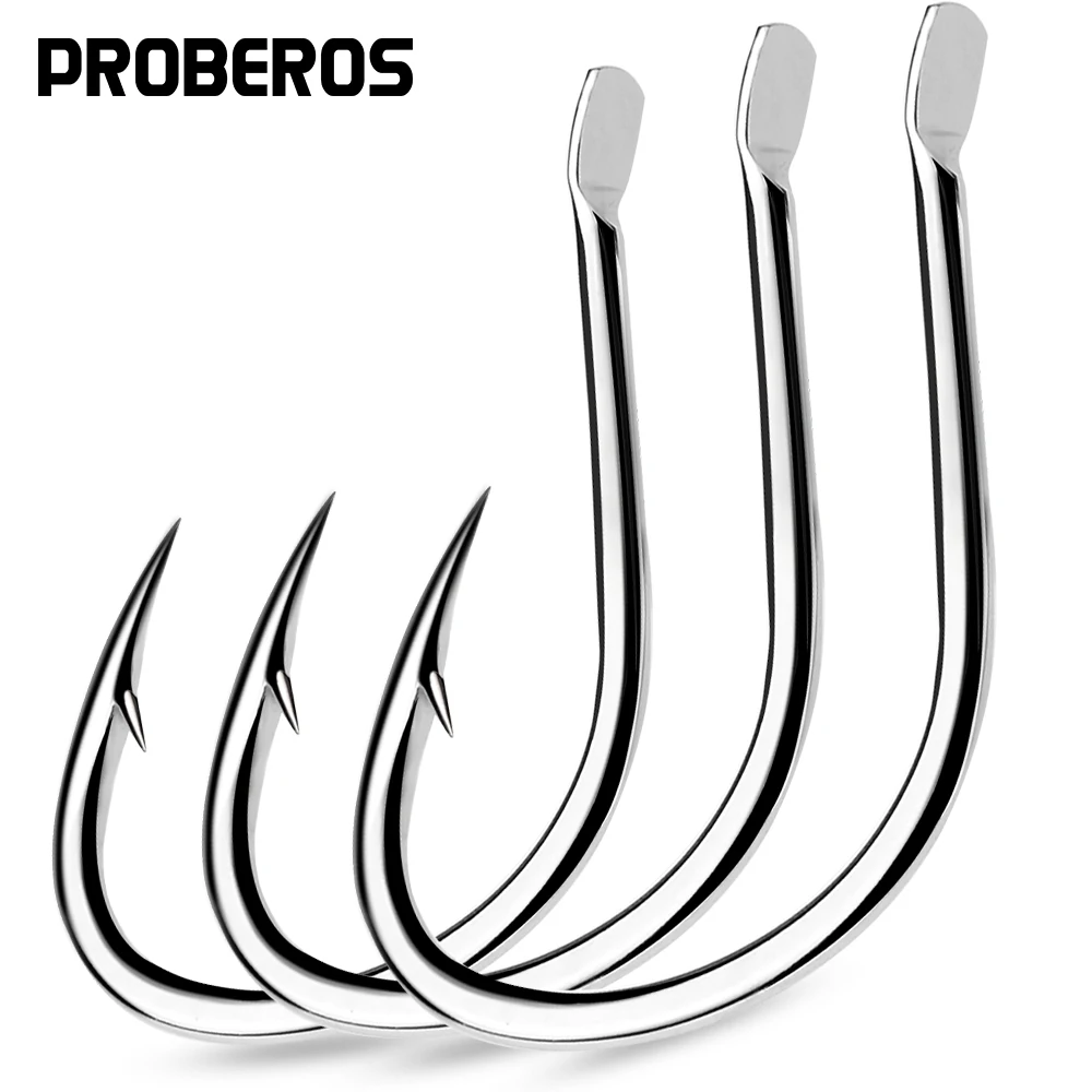 

PROBEROS 10pcs Large Sea Fishing Single-Hook Anchor Fish with Hooks Sizes 1/0# to 5/0#