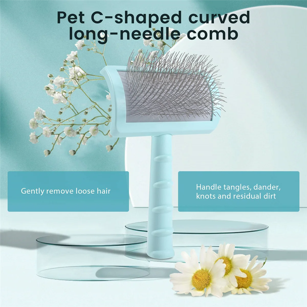 ใหม่ล่าสุด! แปรง Slicker แน่นสําหรับสุนัข - แปรง Slicker Pin ยาวพิเศษสําหรับสุนัขขนาดใหญ่ Pet Grooming แปรงลวดและการ Deshedding (สีเขียว)