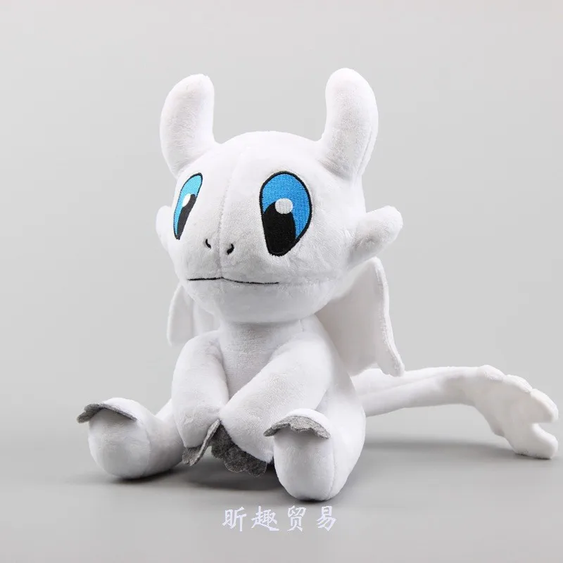 White Dragon Night Sha Toothless Toothless Sun Sha Light Sha Liegende Haltung Anime Niedliche Plüschtierpuppe Maschinenpuppe