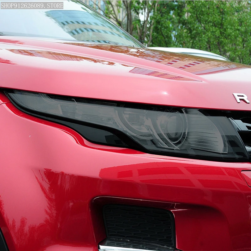 2 шт., защитная пленка для автомобильных фар, дымчатый черный оттенок, виниловая прозрачная наклейка из ТПУ для Range Rover Evoque L538 2012-2018 2 шт., защитная пленка для автомобильных фар, дымчатый черный оттенок, виниловая прозрачная наклейка из ТПУ для Range Rover Evoque L538 2012-2018