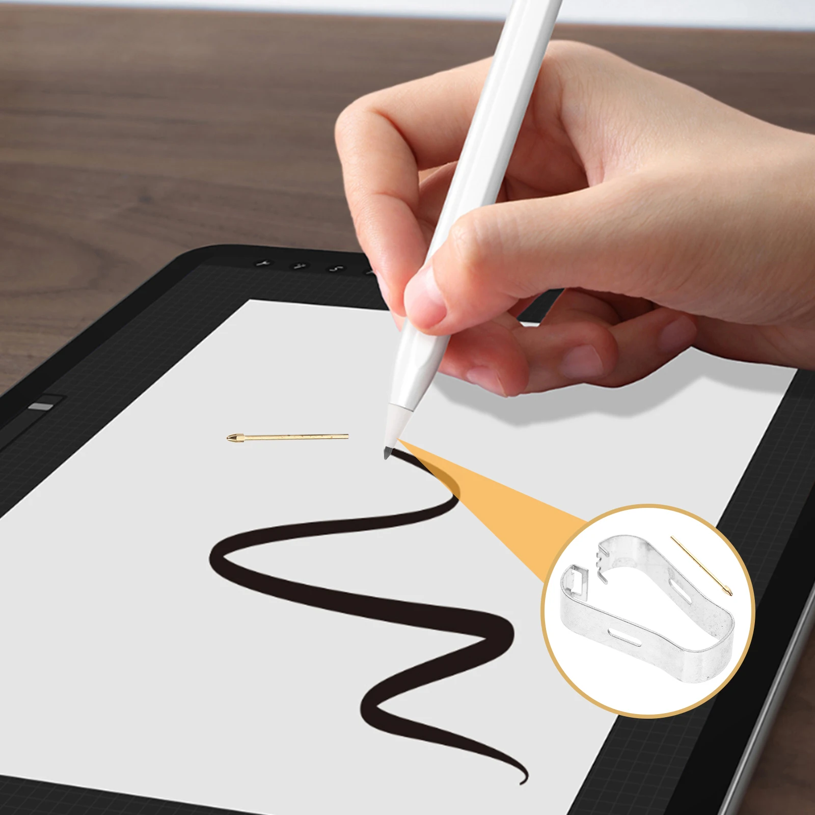 

Metal Replacement For Marker Pen Durable Precision Touch Screen Compatible Long-Lasting Nibs Stylus Pen