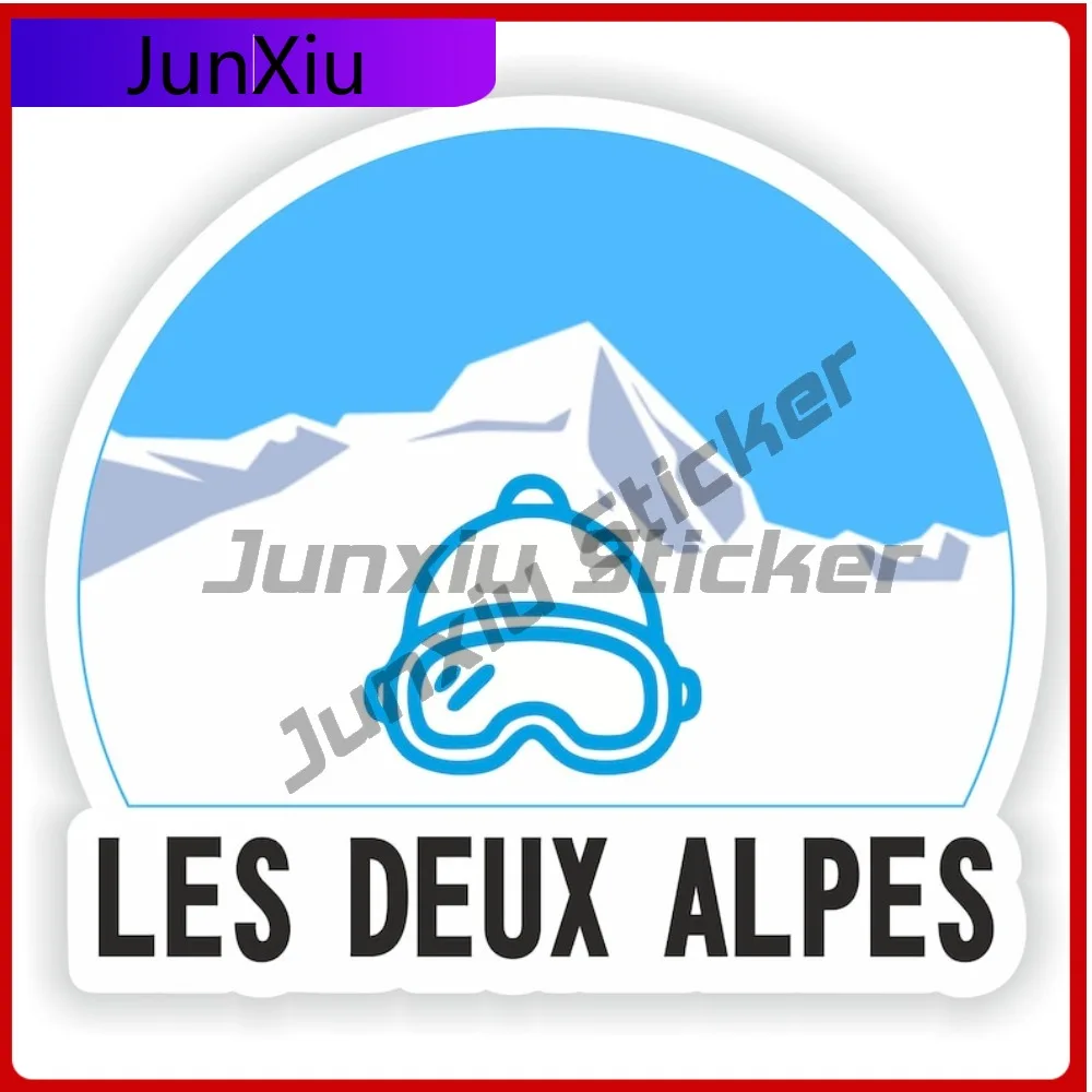 Les Deux Alpes Ski Snowboard Cool Window Fade Resistant Exterior Parts Vinyl Decal For Car Truck SUV Window Bumper Laptop