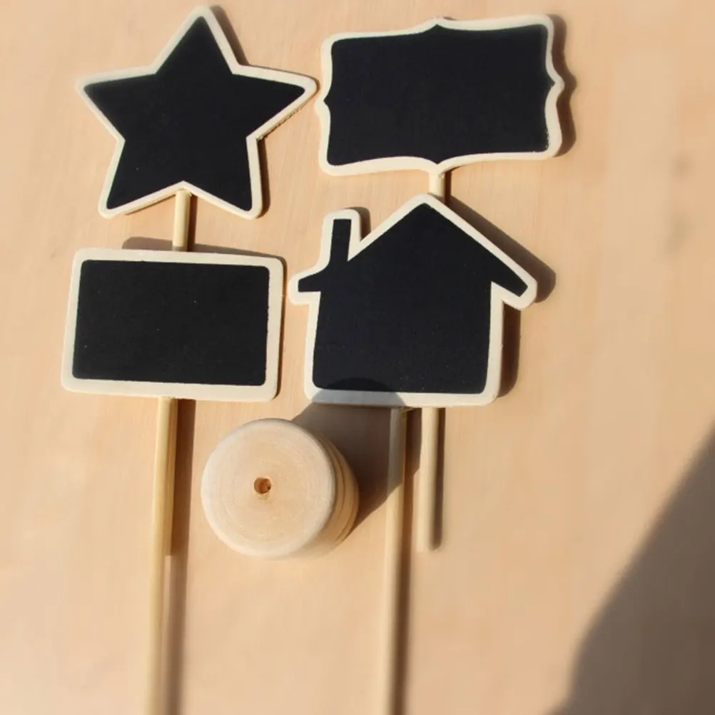 

15 Pcs Writing Board Blackboard With A Base Signs Creative Writing Board Base Reusable Signs for Home Kitchen Decor