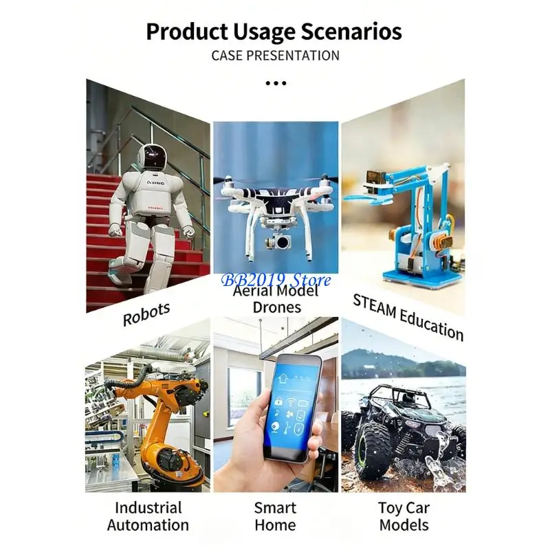 Q0KB 複数の互換性のある 9G サーボは、4.8V ～ 6V で動作するロボット・ドローンおよびモデル車両に過負荷防止の安全性を提供します