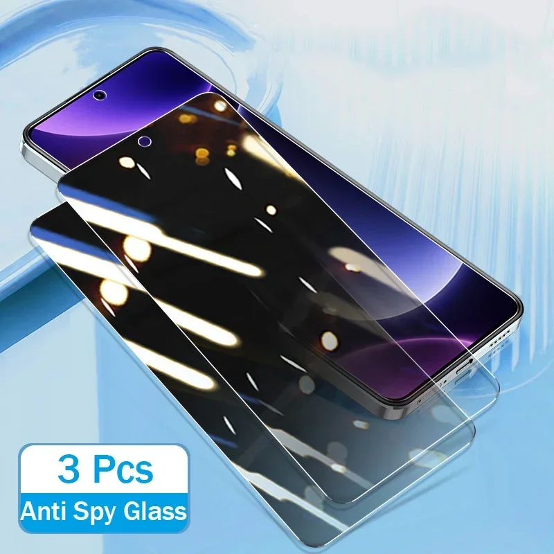 3Pcs Privacy Screen Protectors Glass For Honor X8 X8A X9 X7A X6 X6A X7 X5 Plus Anti-spy Cover Film Protective Tempered Glass