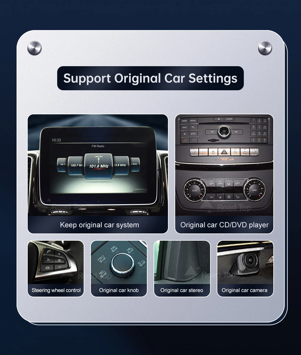 12.3'' Multimedia Display For BenzML W166 GL X166 GLE GLS 2012-2018 Touch Screen Wireless Carplay Navigation Android Auto