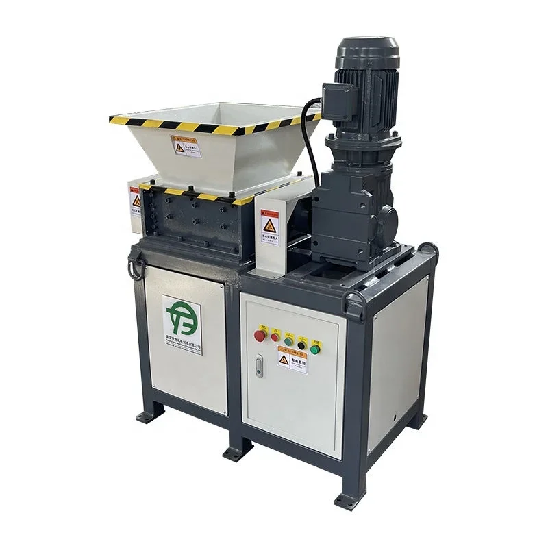 Quality Mini Double Shaft Shredder Machine Aluminum Cans Shredding Scrap Metal Shredder