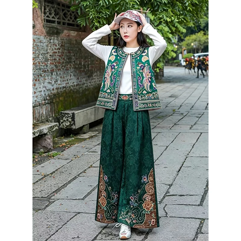 New Chinese Style Heavy Embroidery Phoenix Women's Loose Fit Jacket Autumn Vintage Ethnic Style Embroidered Outerwear