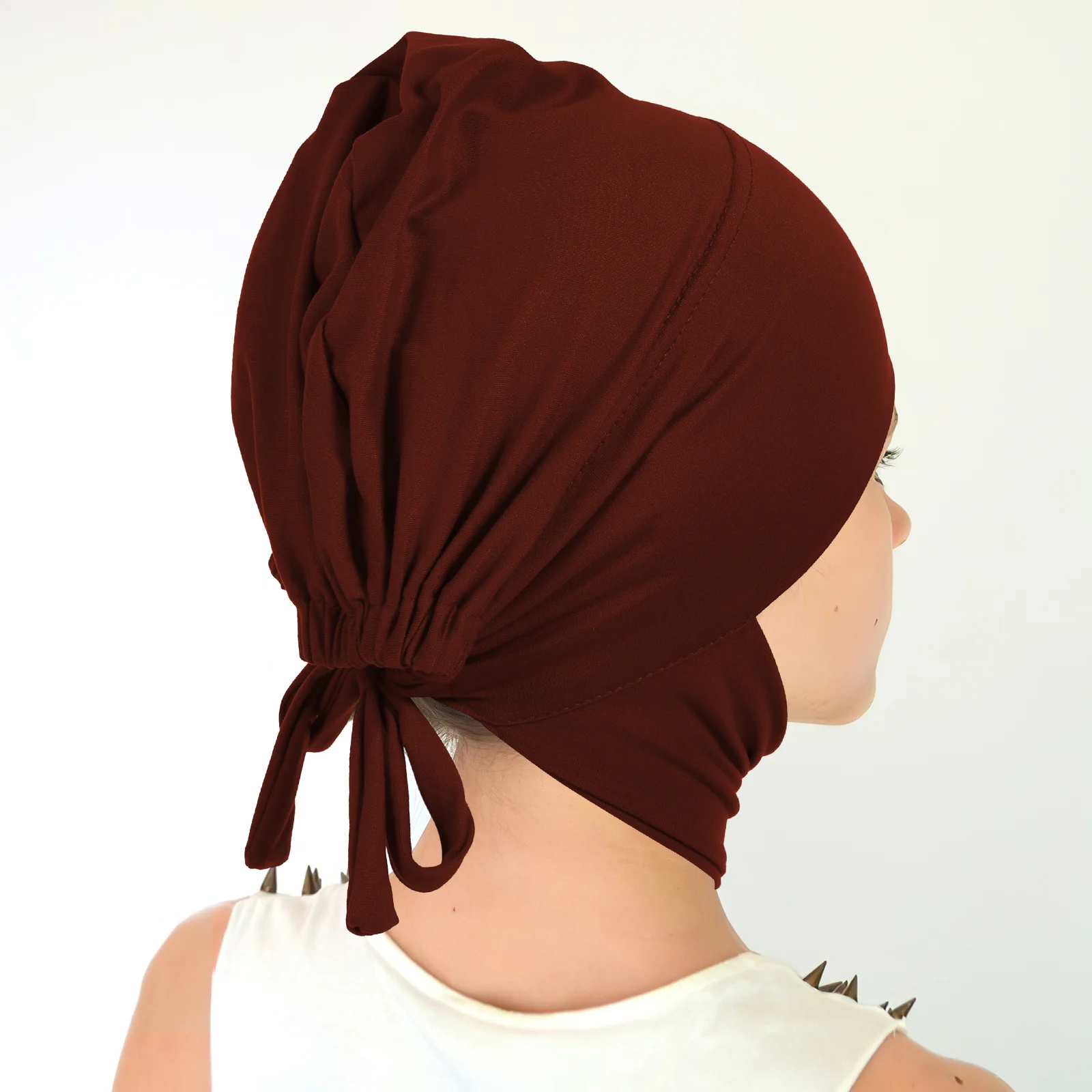 Soft Stretch Hijab Cap Milk Silk Turkish Turban Elastic Comfortable Islamic Women Undercap Full Cover Women Turban