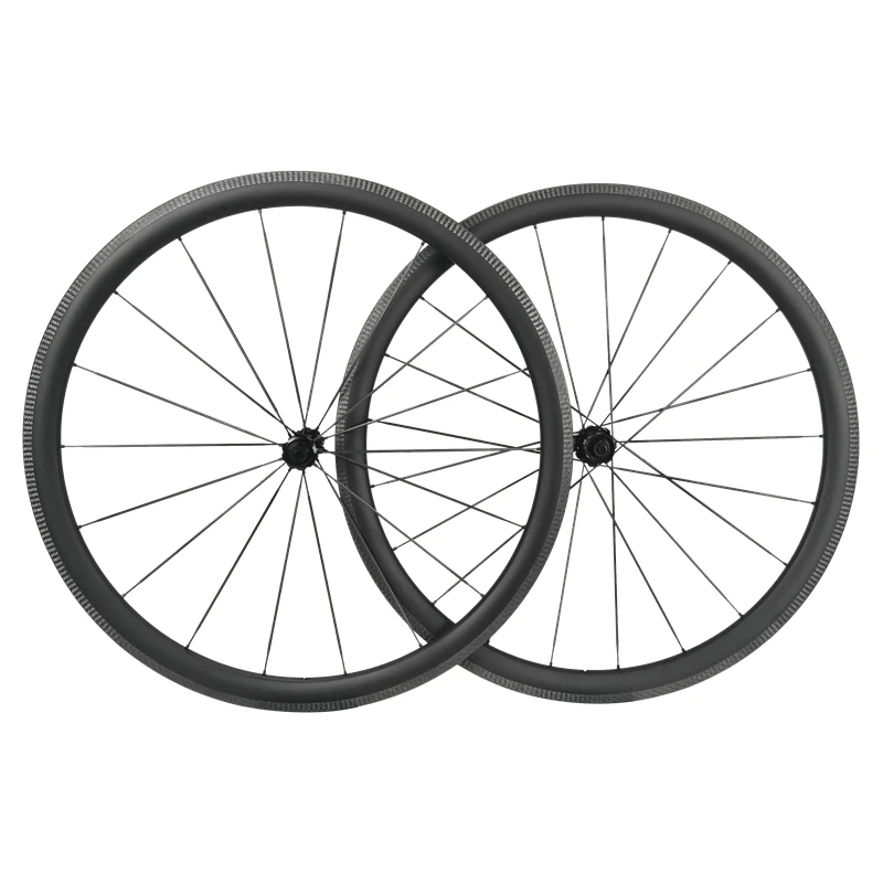 

Carbon Road Wheelset Rim Brake 36T Ratchet Hub Sapim CX-Ray Spokes 50/60mm Depth Tubular/Clincher 700c